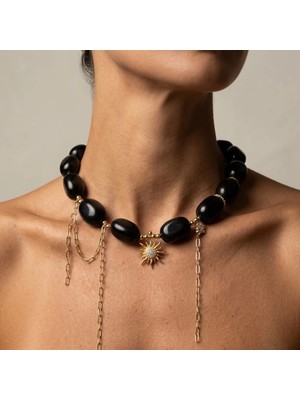 THEIA GemWorks Nuit - Siyah Turmalin Kolye
