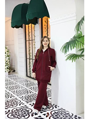 Alerva Tesettür Eşofman Takımı Taş Kordonlu