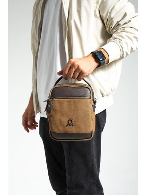 Mega Çanta Kanvas Serisi Çok Bölmeli Çapraz/el Erkek Çantası