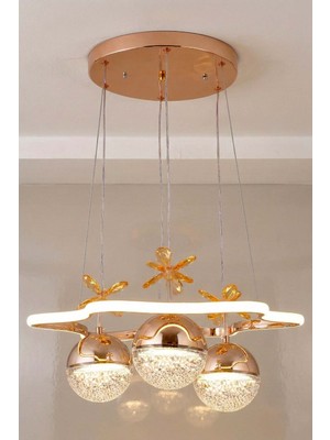 TERRA lighting Tasarım Clara 3 Toplu Sarkıt LED Avize, Power LED Avize, 3 Renk Işık Özellikli LED Avize