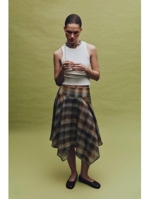 DeFacto Baskılı Normal Bel Modal Mini Etek H1369AX26SP