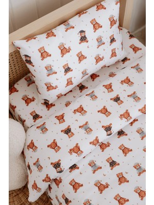 Tek Kişilik Çocuk Nevresim Takımı (160X220), Organik Pamuk Saten - Teddy