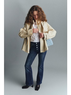 DeFacto Mia Flare Fit Normal Bel Uzun Jean Yıkamalı Pantolon G8880AX26SP