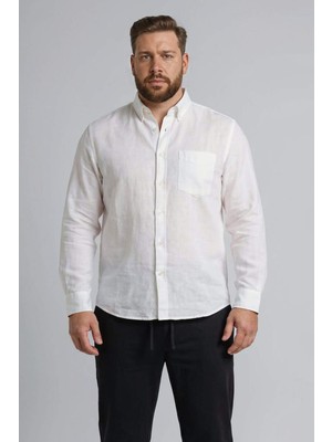 DeFacto Büyük Beden Polo Yaka Pamuklu Gömlek H1976AX26SP