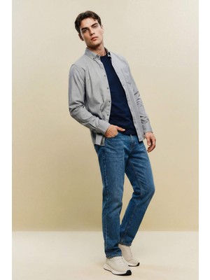 DeFacto Yumuşak Dokulu Straight Fit Jean Pantolon G9015AX26SP