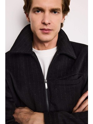 DeFacto Astarlı Fermuarlı Yün Mont F7752AX26SP