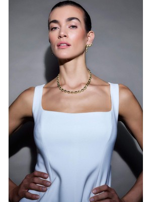 Reis X DeFacto Deniz Kabuğu Desenli Gold Kolye G2677AXNS