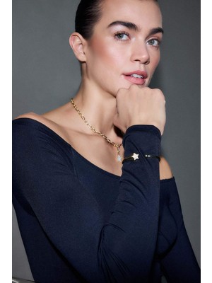 Reis X DeFacto Yıldız Figürlü Gold Bileklik G2693AXNS