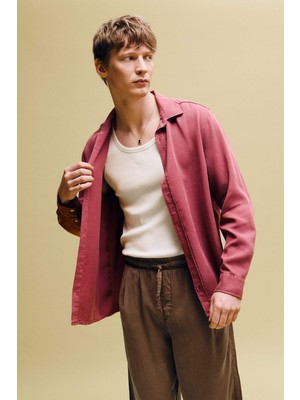 DeFacto Premium Tencel Gömlek H0767AX26SP