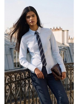 DeFacto Fitted Poplin Gömlek G7782AX26SP