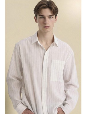 DeFacto Esnek Kumaş Boxy Fit Gömlek F8609AX26SP