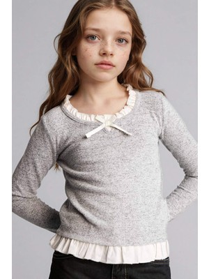 DeFacto Relax Fit Uzun Kollu Tişört Kız Çocuk G3736A825WN