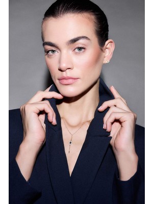 Reis X DeFacto Mavi Taşlı Gold Kolye Küpe Set G4212AXNS