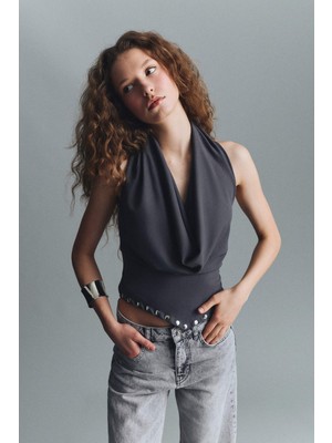 DeFacto Degaje Yaka Kolsuz Bluz G4336AX25WN