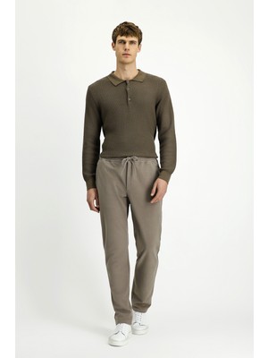 Kiğılı 6 Drop Regular Fit Standart Kesim Beli Lastikli İpli Örme Jogger Pantolon
