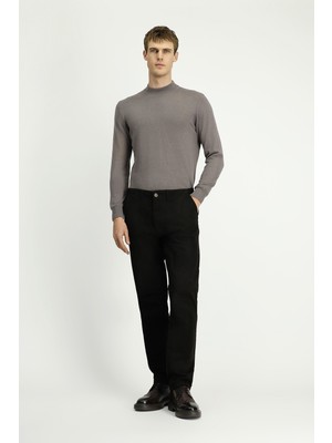 Kiğılı Regular Fit Likralı Düz Chino/kanvas Pantolon