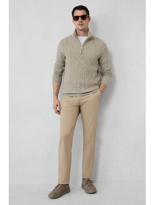 Kiğılı 6 Drop Regular Fit Standart Kesim Likralı Esnek Yandan Cep Kanvas / Chino Pantolon