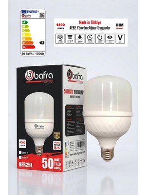 Torch T LED Ampul, 50WATT, 6500K Beyaz Işık, E27 Duy, 4500 Yüksek Lümen Gücü