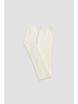 Tyess Bg Store Kız Çocuk Ekru Çorap