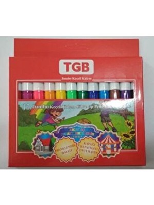 Tgb Jumbo Keçeli Kalem Çok Renkli 12'li Set Ölçülerle Eğlenceli Çizim Deneyimi
