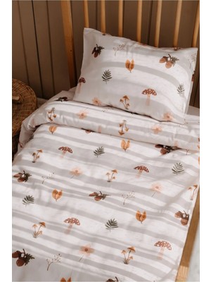 Tek Kişilik Çocuk Nevresim Takımı (160X220), Organik Pamuk Saten - Forest