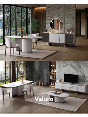 Velura Home & Living Estella Yemek Odası Takımı + Tv Ünitesi