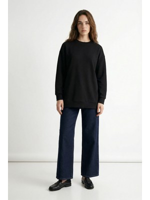 ALLDAY Siyah-Yumuşak Dokulu Sweatshirt