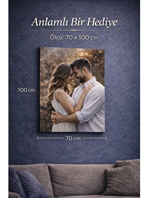 Kişiye Özel Resimli Kanvas Tablo Sevgiliye , Anneye , Ev Hediyesi (Boyutunu Seçiniz)