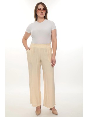 Lady Majestic Kadın Beli Lastikli Rahat Kesim Pantolon – Günlük Şık ve Konforlu