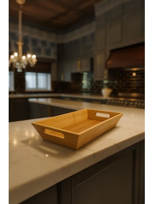 Bambuland Bambu Dikdörtgen Ekmek Sepeti - Küçük Boy Servis Tepsisi