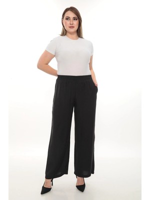 Lady Majestic Kadın Beli Lastikli Rahat Kesim Pantolon – Günlük Şık ve Konforlu