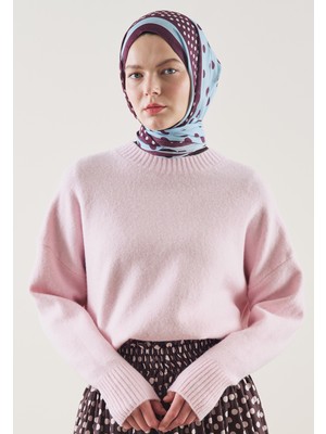 Fresh Puantiye Desen Rami Şal Açık Mavi