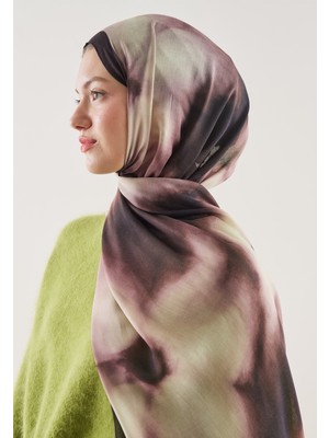Fresh Ağaç Kabuğu Floral Batik Desen Rami Şal