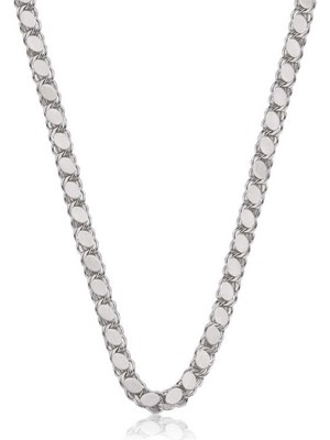 Kenpazar 925 Ayar Gümüş Pullu Arpa Zincir