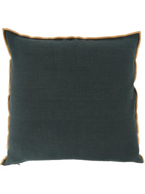 Decocenter Global Etnik Siyah / Gold Biyeli Kırlent Kılıfı