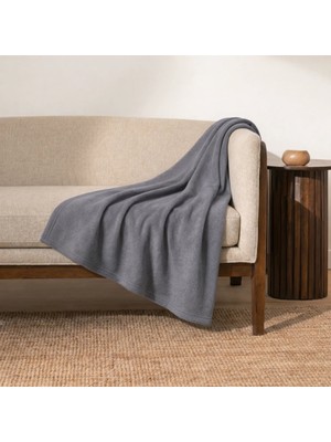Prime Sleeks Kalın Dokulu Yün Tv Battaniyesi 120X150 cm Koltuk Şalı Diz Örtüsü Throw Battaniye