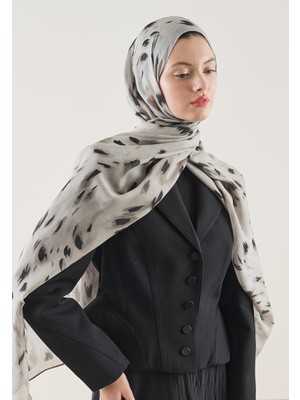 Fresh Taş Leopard Desen Rami Şal