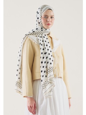 Fresh Puantiye Desen Rami Şal Inci