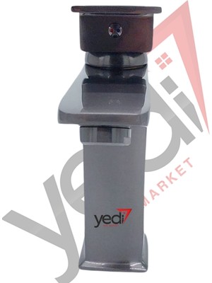 Yedi Yapı Antrasit Kare Model Sabit Lavabo Bataryası