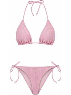 Aquella Bürümcük Pembe Üçgen Bikini Takım