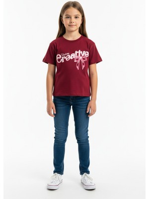 Toontoy Kız Çocuk Creatıve Kabaran Baskılı Tişört