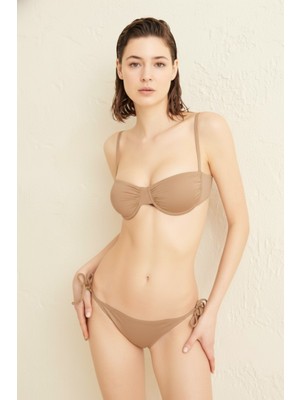 Aquella Büzgülü Balenli Bronz Bikini Takım