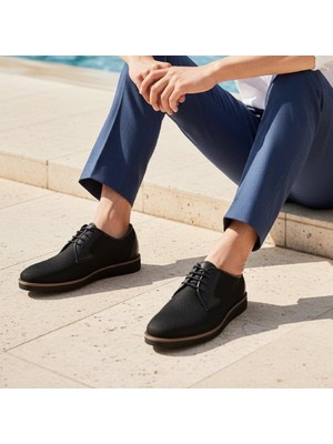 Conteyner 232 Siyah Lazer Işleme Günlük Erkek Casual Ayakkabı