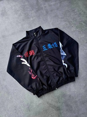 Çamaşır Kenti Fermuarlı Dijital Baskılı Rüzgarlık - Siyah Midas Wear