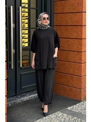 Naki & Mascara Pantolonlu Takım 26MY2118 Siyah