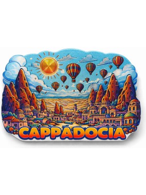 Kapadokya Temalı Silikon Buzdolabı Magneti Model 5 Midastech