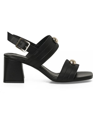 Butigo 26S-330 6fx Siyah Kadın Topuklu Sandalet