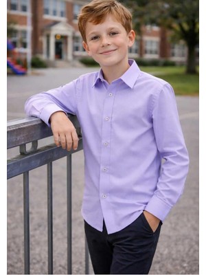 Louis Fabel Düz Uzun Kol Okul Çocuk Gömlek