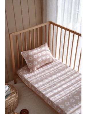 Tek Kişilik, Çocuk Lastikli Çarşaf Takımı, %100 Pamuk Saten - Daisy