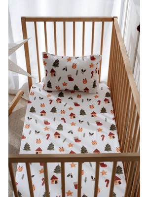 Tek Kişilik, Çocuk Lastikli Çarşaf Takımı, %100 Pamuk Saten - Santa